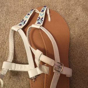 White sandals